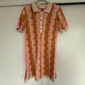 Colorful Striped Polo Dress